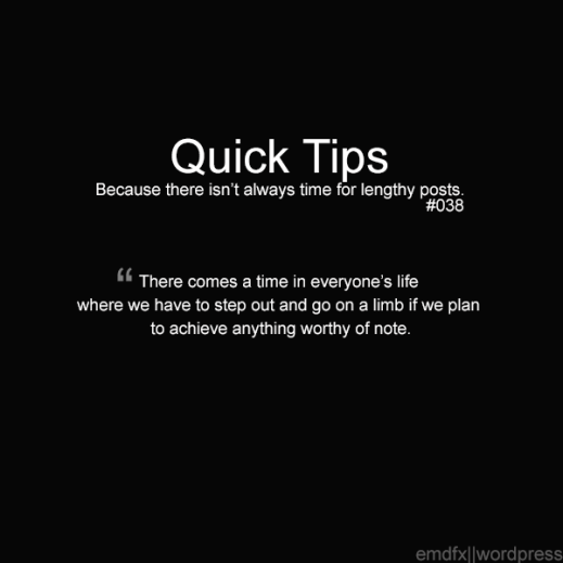 Quick Tip #038
